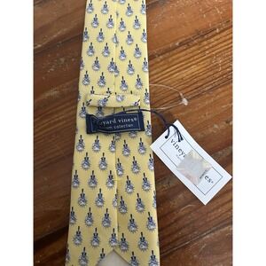 Vintage Vineyard Vines Mens Neck Tie Collegiate Bulldogs Yellow/Blue Silk NWT